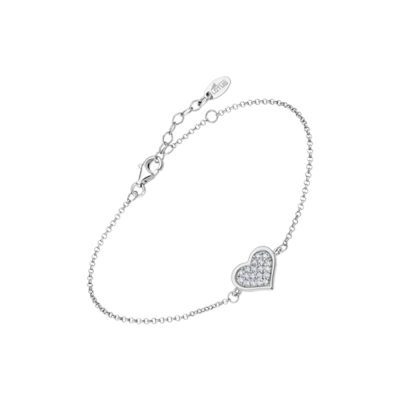 Pulsera Plata MOMENTS Lotus Silver Heart