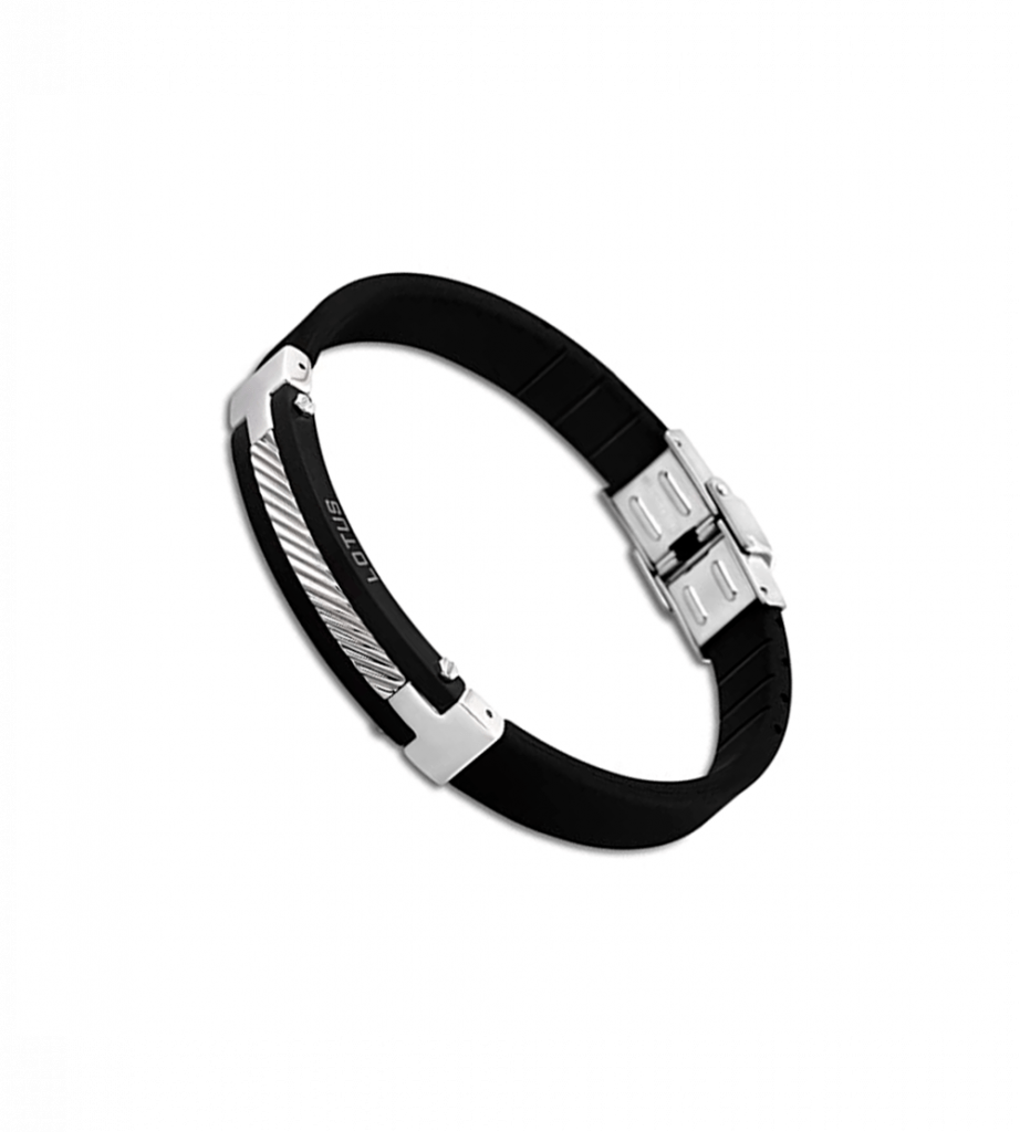 Pulsera LOTUS STYLE Acero Y Caucho