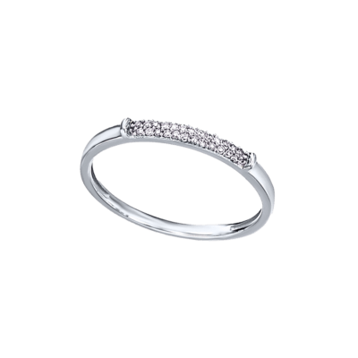 Anillo LE CARRÉ  Oro Blanco Y Diamantes Pavé