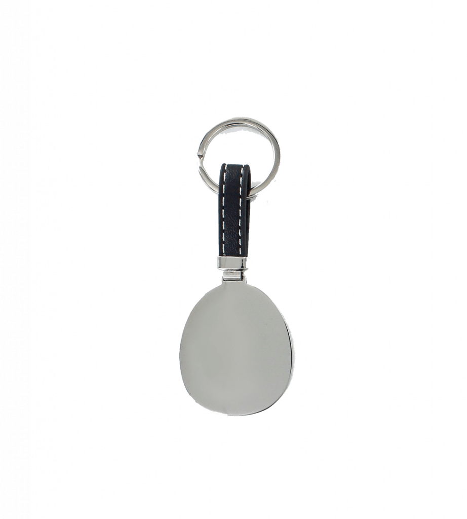 Llavero Acero HAPPY Oval Liso
