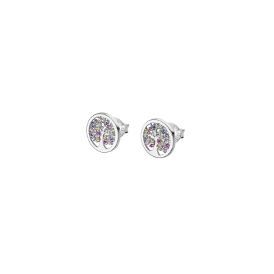 Pendientes Plata Lotus Silver TREE OF LIFE Arbol de la Vida Multicolor