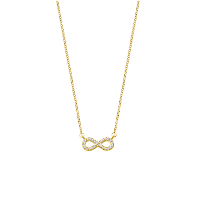 Collar Plata Mujer TRENDY Lotus Silver Infinito Dorado