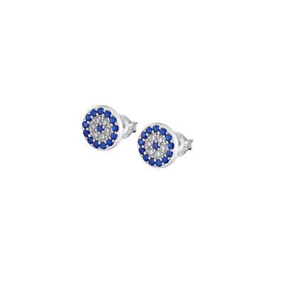 Pendientes Lotus Silver MYSTIC Ojo Turco En Plata Y Circonitas