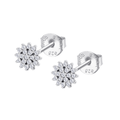 Pendientes LOTUS SILVER Plata BEYOND CLASSICS Flor Circonitas