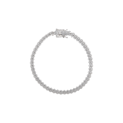 Pulsera Mujer Salvatore WEDDING Espiga Plata Rodiada Circonitas Blancas