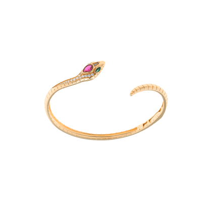 Pulsera Plata Salvatore JUNGLE Aro Serpiente