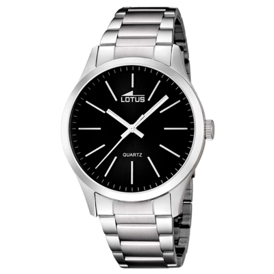 Reloj LOTUS Caballero MINIMALIST Acero Esfera Negra