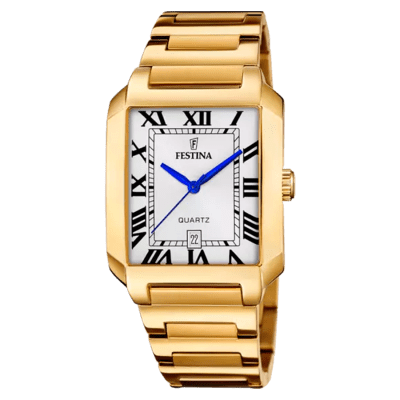 Reloj Festina Caballero On THE SQUARE Acero Dorado Rectangular