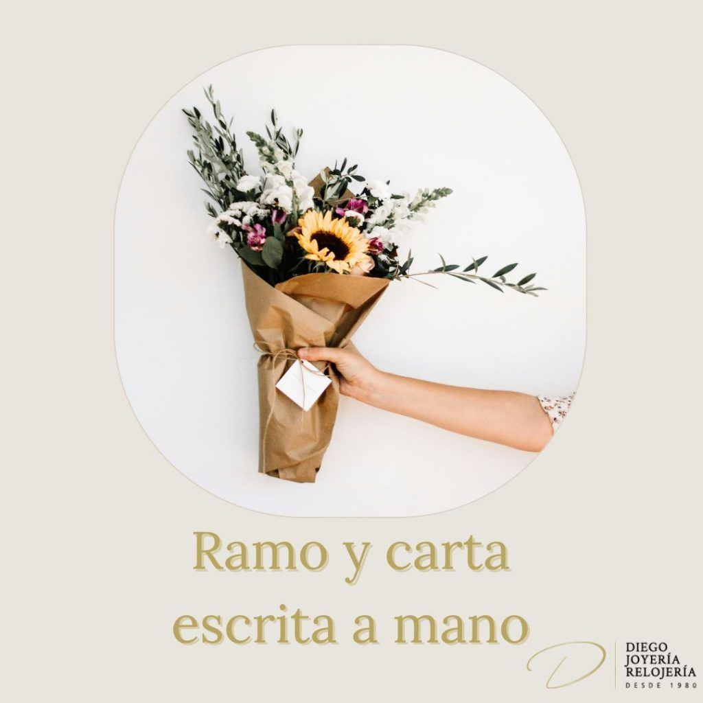 Ramo y carta escrita a mano para tu madre