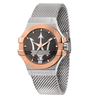 Reloj MASERATI Correa Milanesa Acero Y Bisel Rosé