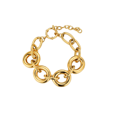 Pulsera ROCÍO MARTÍN Acero Dorado Eslabones Redondos