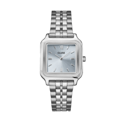 Reloj CLUSE Mujer Acero Cuadrado GRACIEUSE Esfera Azul Claro