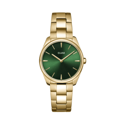 Reloj CLUSE Mujer Acero Dorado FÉROCE Esfera Verde