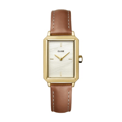 Reloj CLUSE Mujer Acero Dorado FLUETTE Correa Marrón