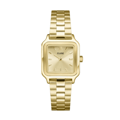 Reloj CLUSE Mujer Acero Dorado Cuadrado GRACIEUSE Esfera Dorada