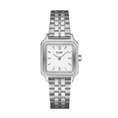 Reloj CLUSE Mujer Acero Cuadrado GRACIEUSE Esfera Blanca