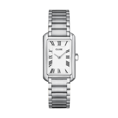 Reloj CLUSE Mujer Acero Rectangular BELISENNA Esfera Blanca