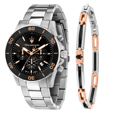 Reloj MASERATI Hombre Acero COMPETIZIONE CON PULSERA Bicolor Rosé