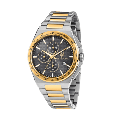 Reloj Hombre MASERATI Acero Bicolor VELOCITÀ SLIM Esfera Negra