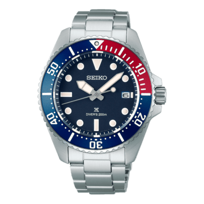 Reloj SEIKO Hombre PROSPEX DIVER'S SOLAR 41mm Azul y Rojo