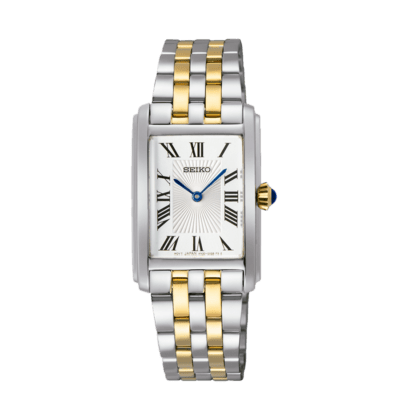 Reloj SEIKO Mujer Cuadrado Bicolor Dos Agujas