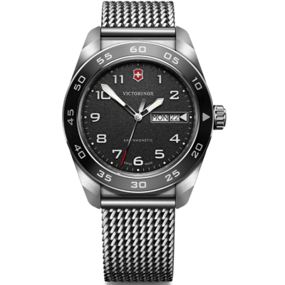 Reloj Caballero VICTORINOX SWISS ARMY SS BLACK DIAL Milanesa