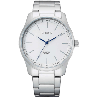 Reloj CITIZEN Hombre Acero Esfera Blanca Agujas Azules