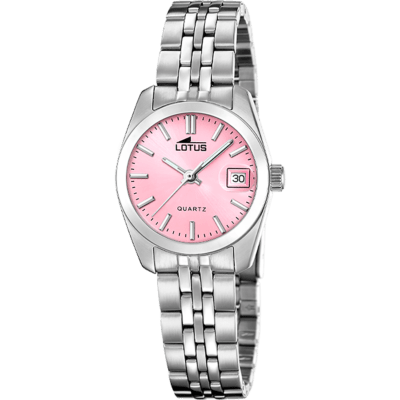 Reloj LOTUS Mujer OLD MONEY Acero Esfera Rosa Con Índices