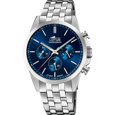 Reloj LOTUS Hombre CHRONO Acero Esfera Azul Segundero Rojo