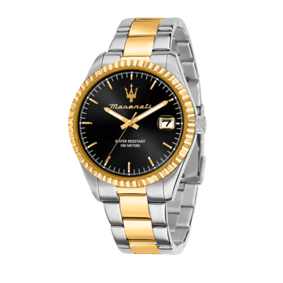 Reloj MASERATI Hombre Acero Bicolor COMPETIZIONE Esfera Negro