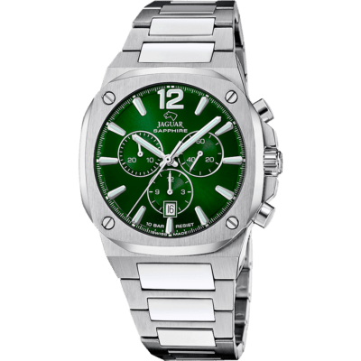 Reloj JAGUAR Hombre RONDCARRE Acero Cronógrafo Esfera Verde Tornillos