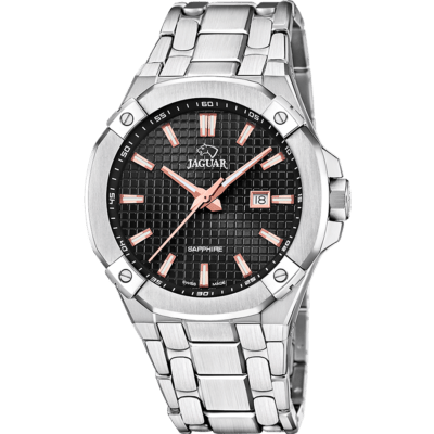 Reloj JAGUAR Hombre DIPLOMATIC Tres Agujas Esfera Negra Guilloché