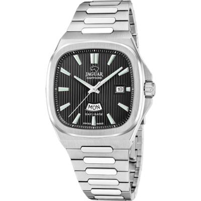 Reloj JAGUAR Hombre RONDCARRE Acero Tres Agujas Esfera Negra