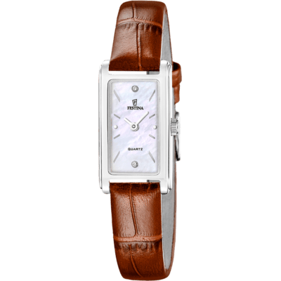 Reloj FESTINA Mujer MADEMOISELLE Acero Rectangular Correa Marrón Esfera Nacarada