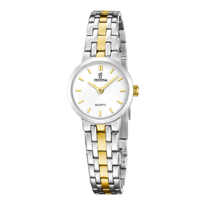 Reloj FESTINA Mujer MADEMOISELLE Acero Bicolor Esfera Blanca Índices Dorados