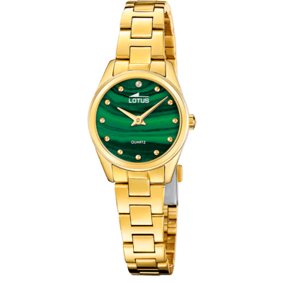 Reloj LOTUS Mujer 2GETHER Acero Dorado Esfera Verde CON PULSERA