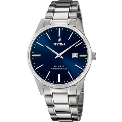 Reloj FESTINA Hombre CLASSICS Acero Esfera Azul Con Calendario