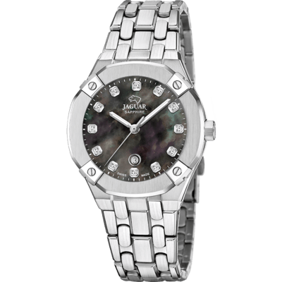 Reloj JAGUAR Mujer DIPLOMATIC Esfera Nacarada Oscura Tres Agujas