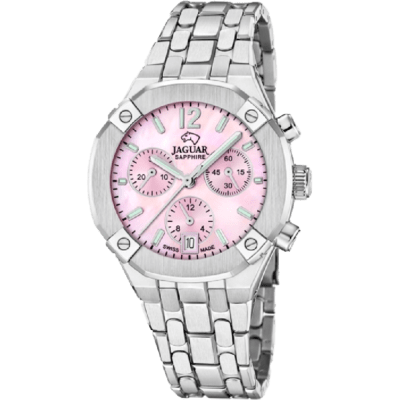 Reloj JAGUAR Mujer DIPLOMATIC Acero Esfera Rosa Cronógrafo