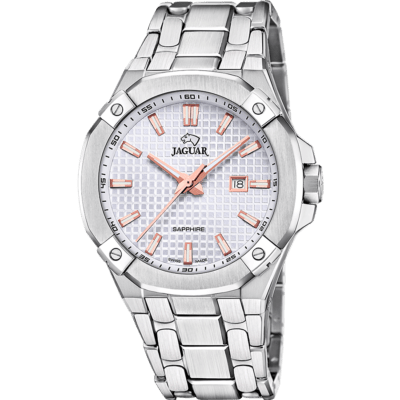 Reloj JAGUAR Hombre DIPLOMATIC Tres Agujas Esfera Blanca Guilloché