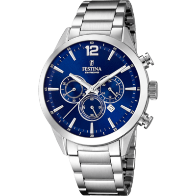 Reloj FESTINA Hombre TIMELESS CHRONOGRAPH Esfera Azul Indices Plateados