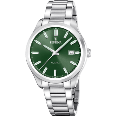Reloj FESTINA Hombre CLASSICS Acero Tres Agujas Esfera Verde Con Calendario