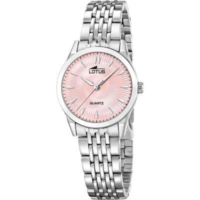 Reloj LOTUS Mujer CLASSIC STEEL Acero Esfera Rosa Guilloché