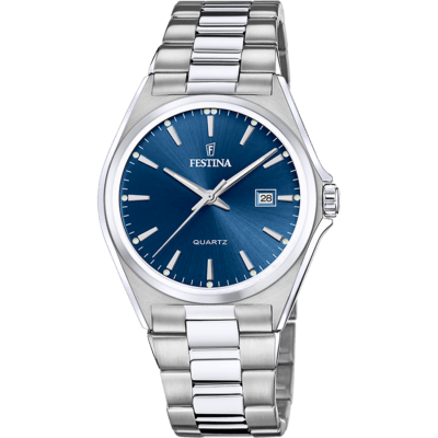 Reloj FESTINA Hombre CLASSICS Acero Esfera Azul Indices Plateados