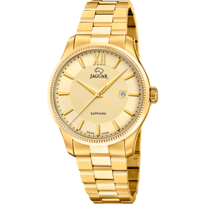 Reloj JAGUAR Hombre ESSENTIA Dorado Tres Agujas Esfera Champagne