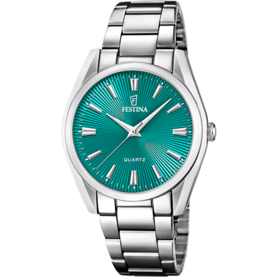 Reloj FESTINA Mujer BOYFRIEND Acero Esfera Verde Guilloché Indices Plateados