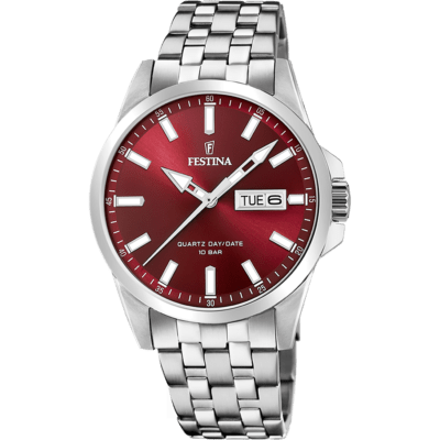 Reloj Festina Caballero CLASSICS Esfera Roja Doble Calendario