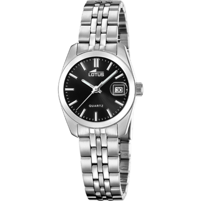 Reloj LOTUS Mujer OLD MONEY Acero Esfera Negra Con Índices