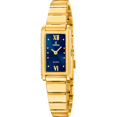 Reloj FESTINA Mujer MADEMOISELLE Acero Dorado Rectangular Esfera Azul Oscuro