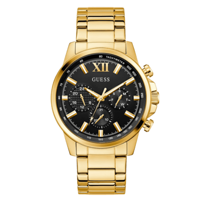 Reloj GUESS Hombre WALKER Acero Dorado Esfera Negra